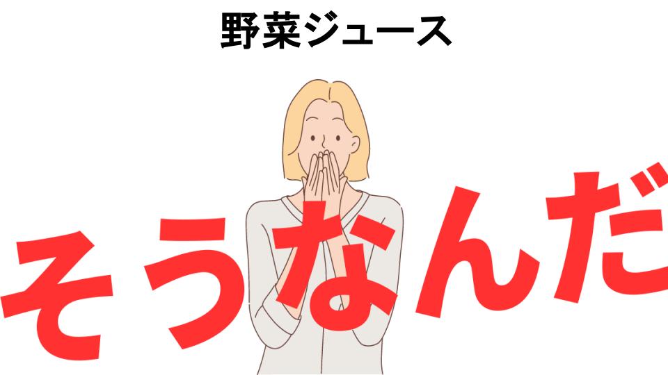 意味ないと思う人におすすめ！野菜ジュースの代わり